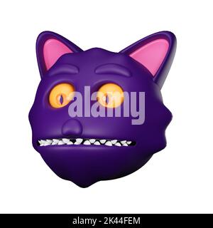 3d rendering dell'icona di halloween del lupo mannaro Foto Stock