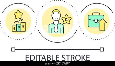 Icona del concetto di ciclo di sviluppo della carriera Illustrazione Vettoriale