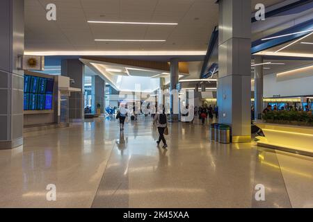 SAN FRANCISCO, USA - 28 AGOSTO 2022: Aeroporto internazionale di San Francisco (SFO). SFO è il principale aeroporto di San Francisco, California Foto Stock