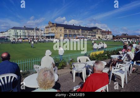 Torneo di bocce. Great Yarmouth. Norfolk. In Inghilterra. Regno Unito Foto Stock