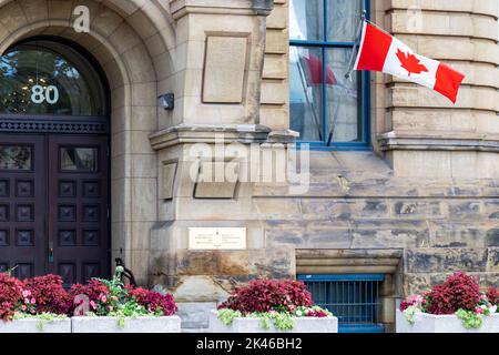 Ottawa, Canada - 12 settembre 2022: Ufficio del primo ministro e del Consiglio privato edificio in centro Foto Stock