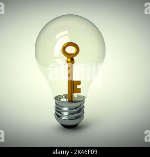 La lampadina della spia e puzzle Foto Stock