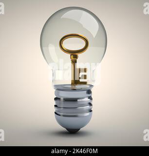 La lampadina della spia e puzzle Foto Stock