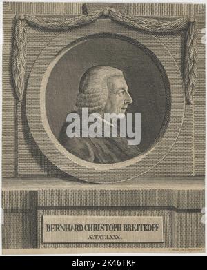 Ritratto di Bernhard Christoph Breitkopf Foto Stock