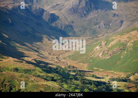 La valle di Deepdale vicino a Patterdale nel Distretto dei Laghi Inglese Foto Stock