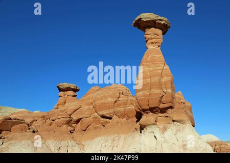 Hoodoos di roccia rossa - Grand Staircase Escalante National Monument, Utah Foto Stock