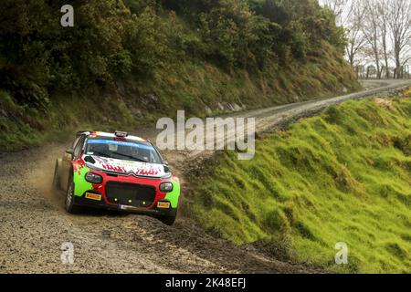 Auckland, Nuova Zelanda. 01st Ott 2022. 28 KREMER Armin (deu), GOTTSCHALK Timo (deu), Skoda Fabia Evo, azione durante il Rally Nuova Zelanda 2022, 11th° round del WRC World Rally Car Championship 2022, dal 29 settembre al 2 ottobre 2022 ad Auckland, Nuova Zelanda - Foto: Nikos Katikis/DPPI/LiveMedia Credit: Independent Photo Agency/Alamy Live News Foto Stock