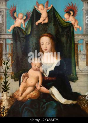 Maria con il Bambino di Cristo addormentato, Hans Holbein il anziano, circa 1520, Gemaldegalerie, Berlino, Germania, Europa Foto Stock