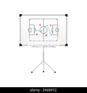 Strategia. Business e finanziario. Sport di squadra. Modello di lavagna tattica del gioco. Illustrazione Vettoriale
