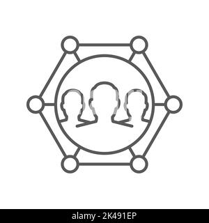 Icona vettore stakeholder isolata su sfondo bianco Illustrazione Vettoriale