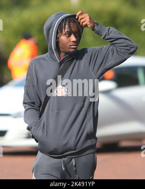 Sunderland, Regno Unito. 1st ottobre 2022. Sunderland's Amad Diallo durante la partita del campionato Sky Bet tra Sunderland e Preston North End allo Stadio di luce, Sunderland sabato 1st ottobre 2022. Credit: MI News & Sport /Alamy Live News Foto Stock