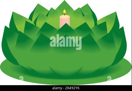 foglia di banana candela Illustrazione Vettoriale