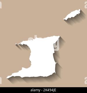 Trinidad e Tobago sagoma della mappa vettoriale del paese Illustrazione Vettoriale