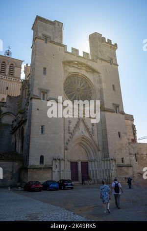 Cattedrale di Béziers o Cathédrale Saint-Nazaire-et-Saint-Celse de Béziers, Hérault, Occitanie, Francia meridionale Foto Stock