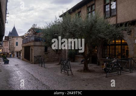 Storica città medievale fortificata di Carcassonne, Aude, Occitanie, Francia meridionale. Patrimonio dell'umanità dell'UNESCO Foto Stock