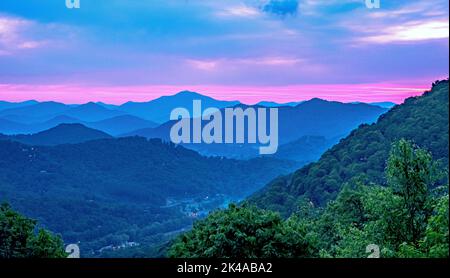 Splendido scenario naturale nella valle maggie North Carolina Foto Stock