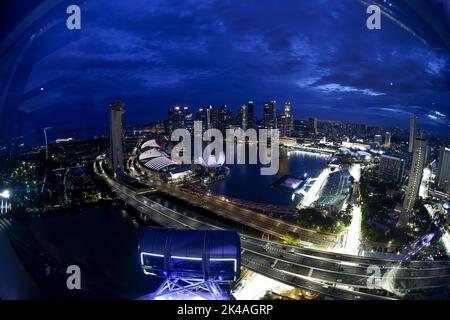 Singapore. 1st ottobre 2022. Illustrazione della pista durante il Gran Premio di Singapore della Formula 1 Singapore Airlines 2022, 17th° round del Campionato del mondo FIA di Formula uno 2022 dal 30 settembre al 02 ottobre 2022 sul circuito di Marina Bay Street, a Singapore - Foto: DPPI/DPPI/LiveMedia Credit: Independent Photo Agency/Alamy Live News Foto Stock