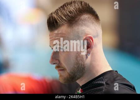 Taranto, Italia. 01st Ott 2022. Ivan Zaytsev (Cucine Lube Civitanova) durante Gioiella Prisma Taranto vs Cucine Lube Civitanova, Volley Campionato Italiano Serie A Men Superleague a Taranto, Italia, Ottobre 01 2022 Credit: Independent Photo Agency/Alamy Live News Foto Stock