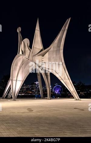 L'Homme (l'uomo) da Alexander Calder, Montreal, Quebec, Canada. Foto Stock