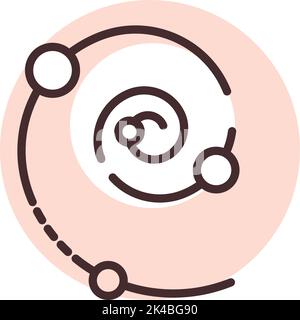 Spazio biochimico, illustrazione, vettore su sfondo bianco. Illustrazione Vettoriale