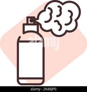 Gas di emergenza CO2, illustrazione, vettore su sfondo bianco. Illustrazione Vettoriale