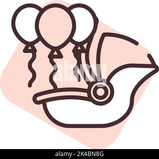 Giorno di festa dei bambini, illustrazione, vettore su sfondo bianco. Illustrazione Vettoriale