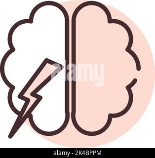 Tempesta di cervello di vendita, illustrazione, vettore su sfondo bianco. Illustrazione Vettoriale