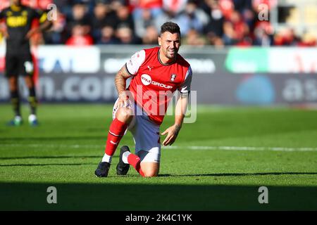 AESSEAL New York Stadium, Rotherham, Inghilterra - 1st ottobre 2022 Grant Hall (20) di Rotherham - durante il gioco Rotherham v Wigan, Sky Bet Championship, 2022/23, AESSEAL New York Stadium, Rotherham, Inghilterra - 1st ottobre 2022 credito: Arthur Haigh/WhiteRosePhotos/Alamy Live News Foto Stock