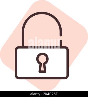 Interfaccia utente privata, illustrazione, vettore su sfondo bianco. Illustrazione Vettoriale