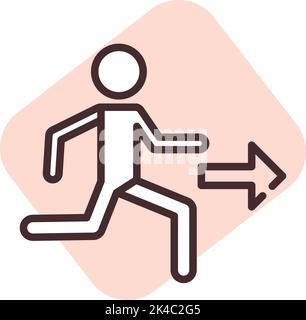 Ingresso dei segnali di avvertimento, illustrazione, vettore su sfondo bianco. Illustrazione Vettoriale