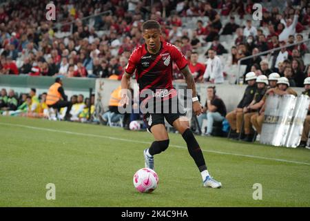 Curitiba, Brasile. 01st Ott 2022. Vitinho durante l'Athletico x Juventude match per il Campeonato Brasileiro Série A, tenuto a Estádio Joaquim Américo Guimarães a Curitiba, PR. Credit: Carlos Pereyra/FotoArena/Alamy Live News Foto Stock