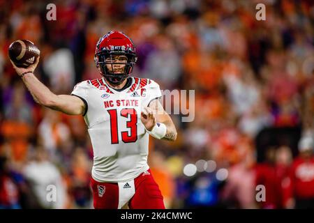 Clemson, SC, Stati Uniti. 1st ottobre 2022. La partita di calcio NCAA al Memorial Stadun di Clemson, SC. (Scott Kinser/CSM). Credit: csm/Alamy Live News Foto Stock