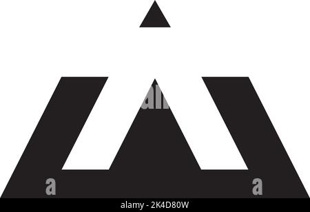 Lettera vettore logo design minimalista Illustrazione Vettoriale