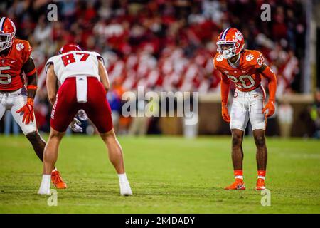 Clemson, SC, Stati Uniti. 1st ottobre 2022. La partita di calcio NCAA al Memorial Stadun di Clemson, SC. (Scott Kinser/CSM). Credit: csm/Alamy Live News Foto Stock