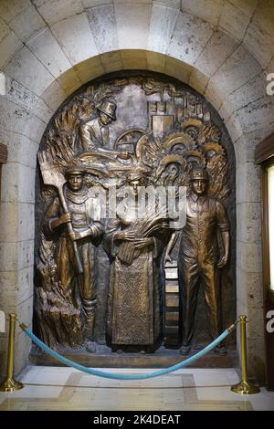 ANKARA, TURKIYE - 05 GIUGNO 2022: Rilievo in Anitkabir dove si trova il mausoleo di Ataturk, il fondatore e primo presidente della Repubblica di Turkiye. Foto Stock