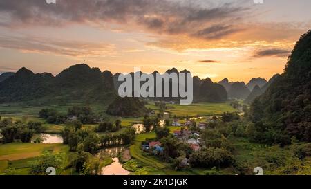 phong nam valle cao bang provincia vietnam Foto Stock