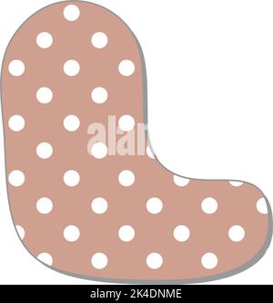 Polka dot letter.pastel boho pois font. Disegno a mano di lettere per album, album, artigianato e progetti di ritorno a scuola. Illustrazione Vettoriale