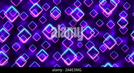 Diamanti al neon viola e blu motivo senza cuciture Illustrazione Vettoriale
