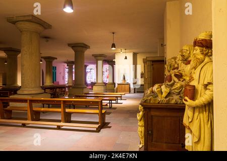 Città di Lussemburgo (Lëtzebuerg; Lussemburgo): Cripta nella Cattedrale di Notre-Dame, Tomba di Giovanni di Boemia (a destra) nel centro storico di Lussemburgo Foto Stock