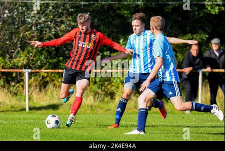 East Belfast FC e Dunmurry Rec FC Foto Stock