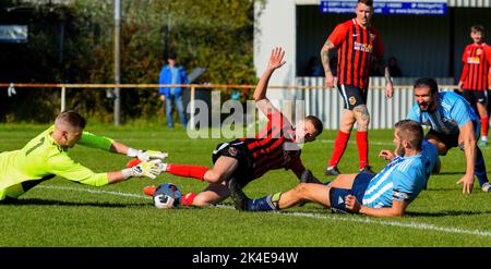 East Belfast FC e Dunmurry Rec FC Foto Stock