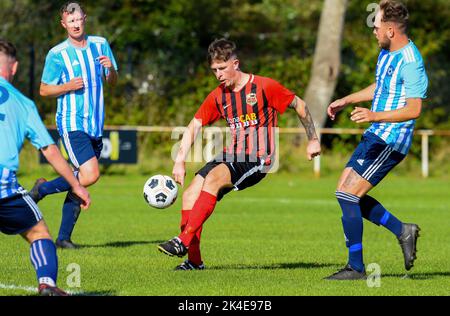 East Belfast FC e Dunmurry Rec FC Foto Stock