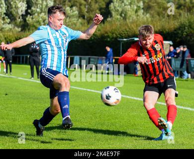 East Belfast FC e Dunmurry Rec FC Foto Stock