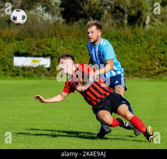 East Belfast FC e Dunmurry Rec FC Foto Stock