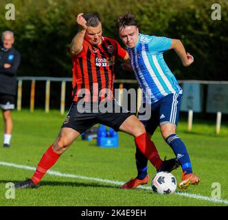 East Belfast FC e Dunmurry Rec FC Foto Stock