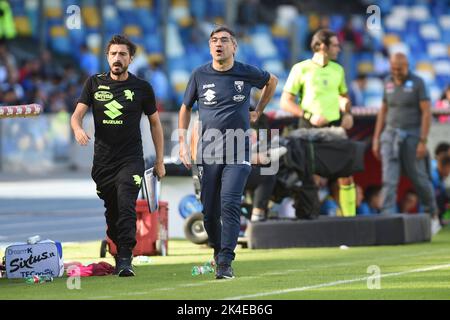 Napoli, Italia. 1 Ott 2022. Ivan Juric Capo Coach di Torino FC durante la Serie A match tra SSC Napoli e Torino FC allo Stadio Diego Armando Maradona Napoli Italia il 01 ottobre 2022. Credit: Franco Romano/Alamy Live News Foto Stock