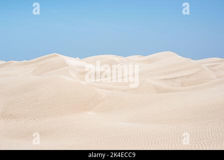 Accecanti dune bianche di zucchero vicino a al-Khaluf, Oman Foto Stock