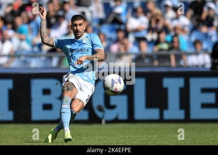 Roma, Italia. 02nd Ott 2022. Mattia Zaccagni della SS Lazio durante la Serie Una partita di calcio tra SS Lazio e Spezia Calcio allo stadio Olimpico di Roma, 2nd ottobre 2022. Foto Antonietta Baldassarre/Insidefoto Credit: Insidefoto di andrea staccioli/Alamy Live News Foto Stock