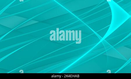 Hintergrund abstrakt 8K grün türkis, benzina, schwarz, weiß, grau, Wellen Linien Kurven Verlauf Foto Stock