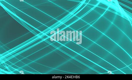 Hintergrund abstrakt 8K grün türkis, benzina, schwarz, weiß, grau, Wellen Linien Kurven Verlauf Foto Stock